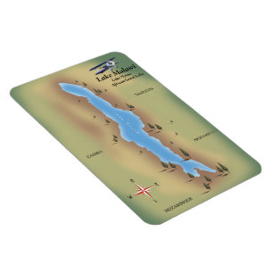 Magnet Flexible Lac Malawi, carte de voyage