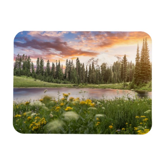 Magnet Flexible Lac Tipsoo de Mt.Rainier (Horizontal)