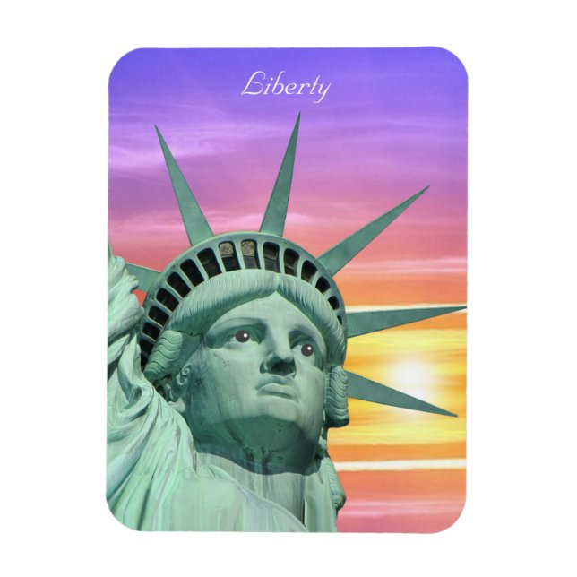 Magnet Flexible Lady Liberty et lever de soleil (Vertical)
