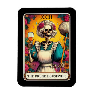 Magnet Flexible L'aimant de la carte Tarot de femme au foyer ivre