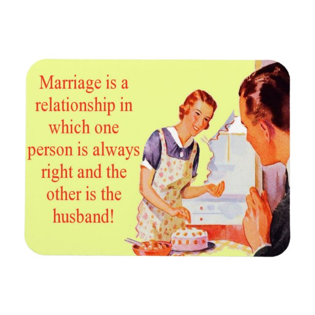 Magnet Flexible L'aimant du mariage toujours droit de la femme (Horizontal)