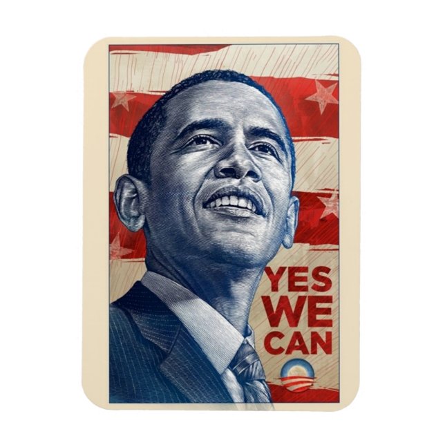Magnet Flexible L'aimant "Oui nous pouvons" d'Obama (Vertical)