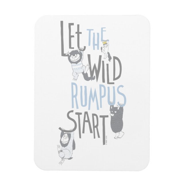 Magnet Flexible Laisser le Rumpus sauvage commencer - Bleu (Vertical)