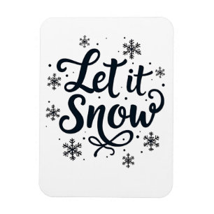 Magnet Flexible Laisser neiger Saison d'hiver Flamme de neige Noël