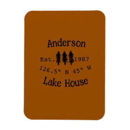 Magnet Flexible Lake house et. Date année coordonnées personnalisé