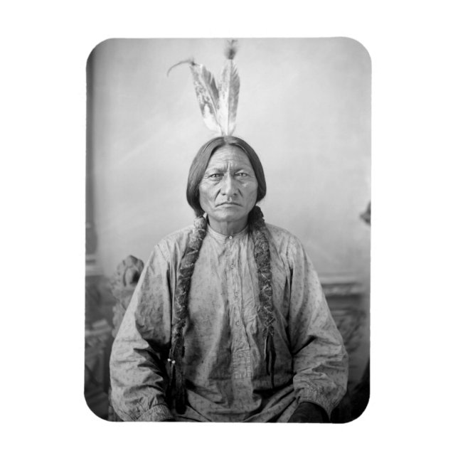 Magnet Flexible Lakota Leader assis Bull Amérindien (Vertical)
