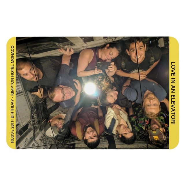 Magnet Flexible L'amour dans un ascenseur L'aimant d'anniversaire  (Horizontal)