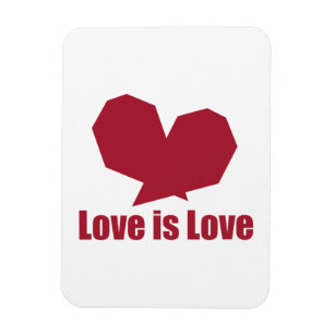 Magnet Flexible L'amour est l'amour cœur rouge