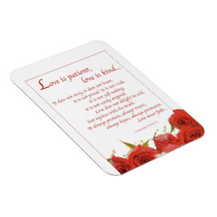 Magnet Flexible L'amour est une rose rouge patiente
