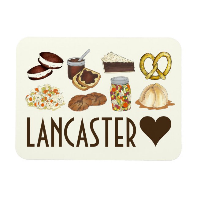 Magnet Flexible Lancaster, PA Pennsylvania Dutch Amish Foods (Horizontal)