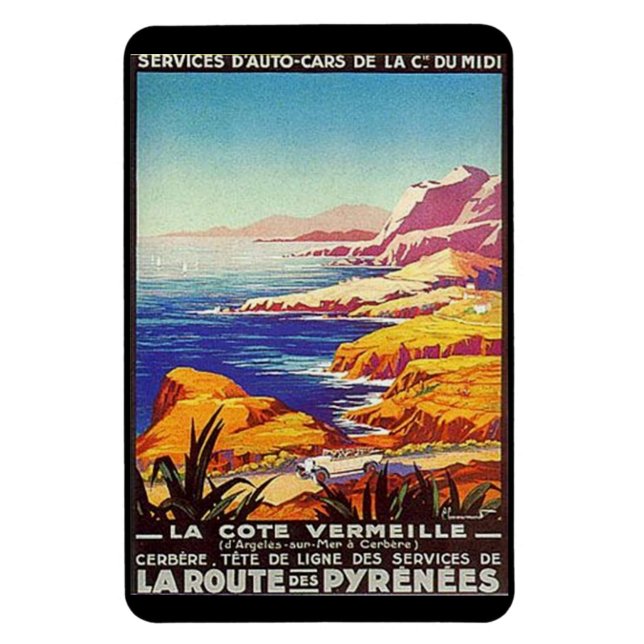 Magnet Flexible Languedoc-Roussillon vintage - France - (Vertical)