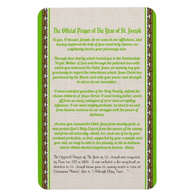 Magnet Flexible L'Année Saint-Joseph (M 036) - Prière 1 (Vertical)