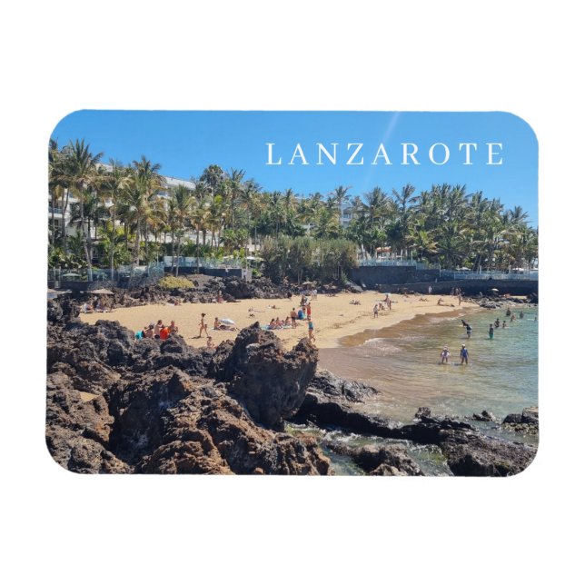 Magnet Flexible Lanzarote Puerto del Carmen vue de la plage (Horizontal)