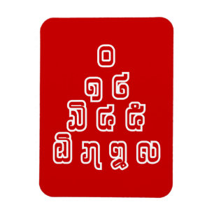 Magnet Flexible Laos / Laos Numéros Pyramid Laotien Script