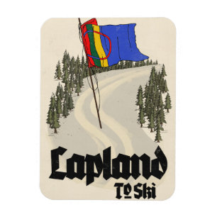 Magnet Flexible Laponie Pour Skier