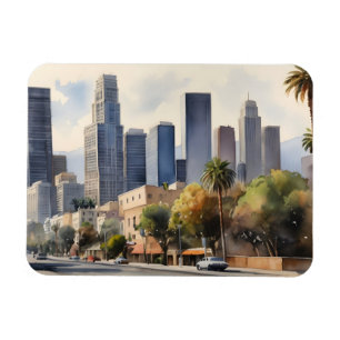 Magnet Flexible L'aquarelle de Los Angeles