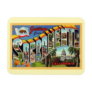 Magnet Flexible Large Letter Greeting Sacramento California 