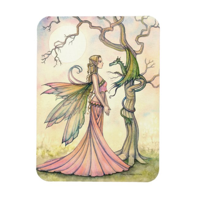 Magnet Flexible L'art fantastique de dragon d'Aurora par Molly Har (Vertical)