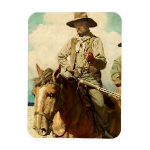 Magnet Flexible L'art western du maréchal sec par NC Wyeth