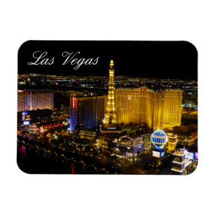 Magnet Flexible Las Vegas Strip, Vue aérienne, Lumières nocturnes