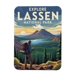 Magnet Flexible Lassen Volcanic National Park Californie vintage