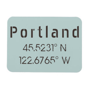 Magnet Flexible Latitude et longitude de Portland