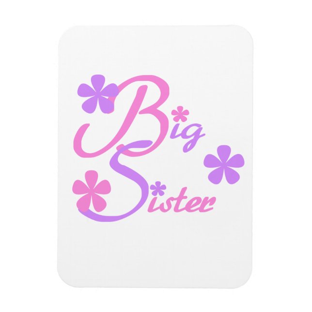 Magnet Flexible Lavande et grands cadeaux aux soeurs roses (Vertical)