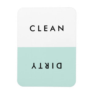 Magnet Flexible Lave-vaisselle bleu minimal Aimant propre ou sale