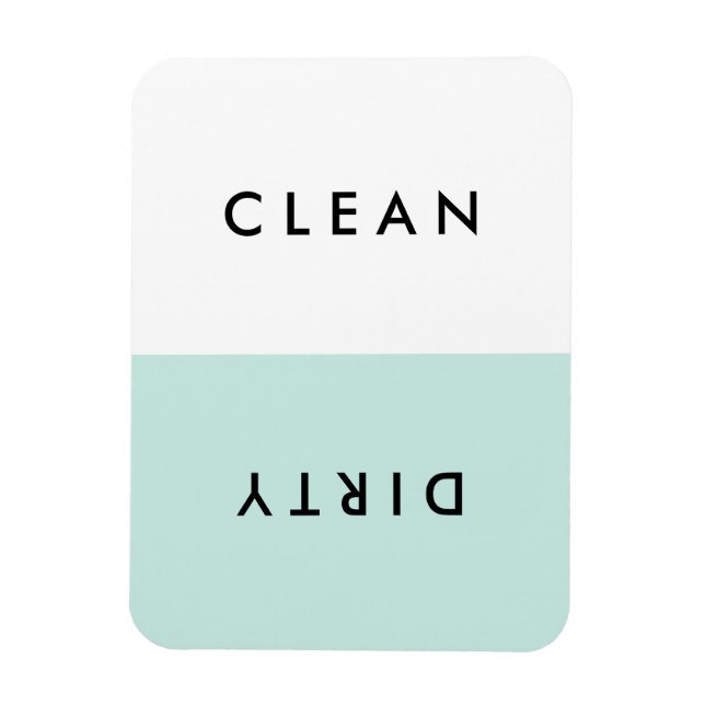 Magnet Flexible Lave-vaisselle bleu minimal Aimant propre ou sale (Vertical)