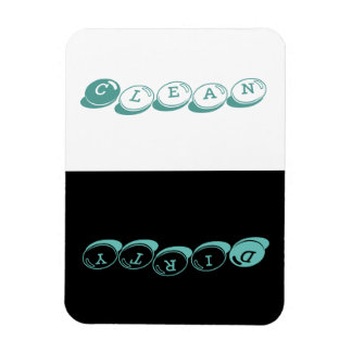 Magnet Flexible Lave-vaisselle - Bonbons Police avec tons bleus