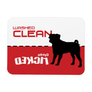 Magnet Flexible Lave-vaisselle de chien de carlin - Lait propre