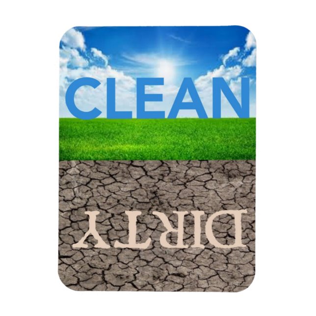 Magnet Flexible Lave-vaisselle propre aimant 3"X4" (Vertical)