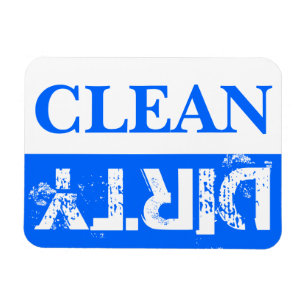 Magnet Flexible Lave-vaisselle propre et sale bleu