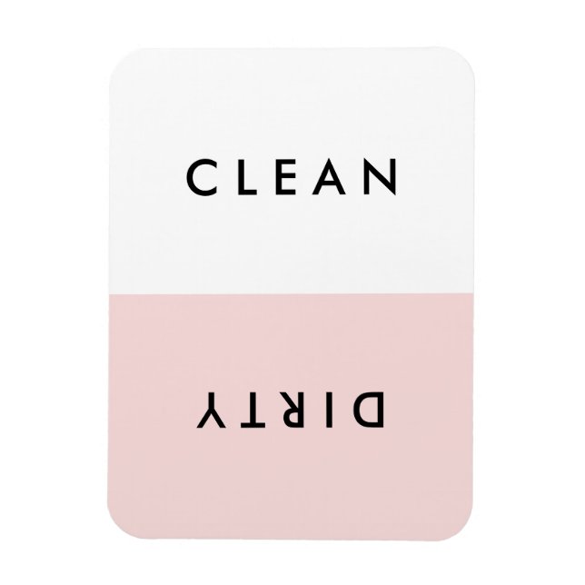 Magnet Flexible Lave-vaisselle rose minime Aimant propre ou sale (Vertical)
