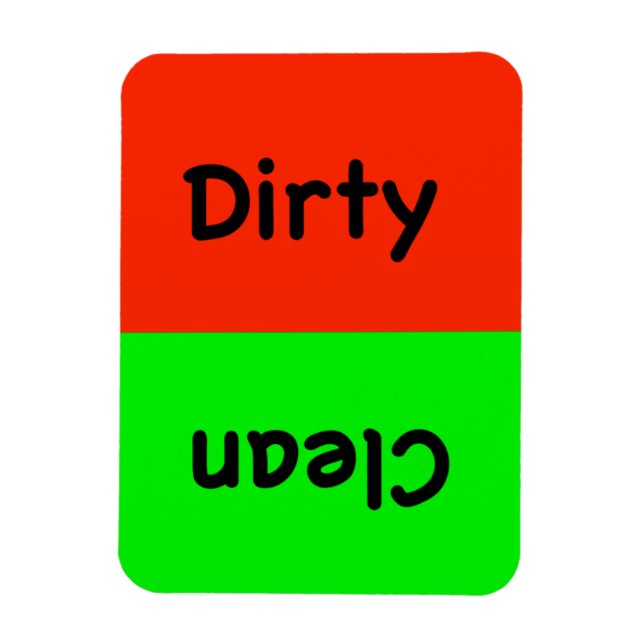 Magnet Flexible Lave-vaisselle sale/propre (Vertical)