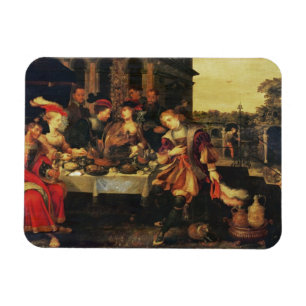 Magnet Flexible Lazarre au Tableau d'homme riche, 1618 (huile sur