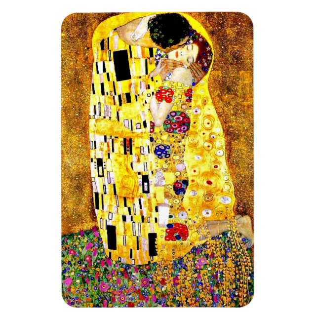 Magnet Flexible Le baiser, célèbre peinture de Gustav Klimt (Vertical)