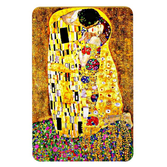 Magnet Flexible Le baiser, célèbre peinture de Gustav Klimt (Vertical)
