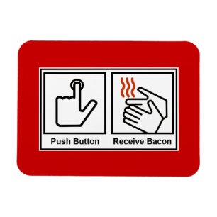 Magnet Flexible Le bouton poussoir, reçoivent le lard