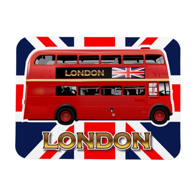 Magnet Flexible Le bus rouge de Londres (Horizontal)