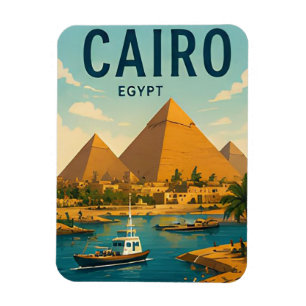 Magnet Flexible Le Caire Égypte Pyramides Nil Ville Ancienne