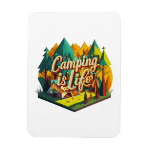 Magnet Flexible Le camping est la vie