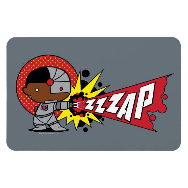 Magnet Flexible Le canon Cybernétique de Chibi Cyborg (Horizontal)