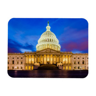 Magnet Flexible Le capitol des Etats-Unis à l'heure bleue