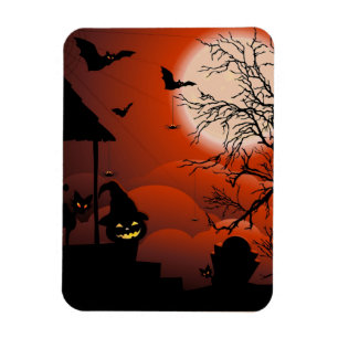 Magnet Flexible Le cauchemar de la lune sanglante d'Halloween