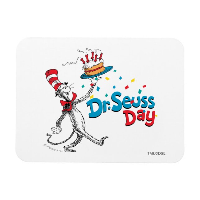 Magnet Flexible Le chat dans le Casquette | Dr Seuss Day (Horizontal)