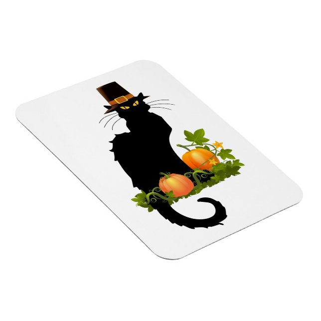 Magnet Flexible Le Chat Noir Thanksgiving and Pilgrim Turkey (Côté Droit)
