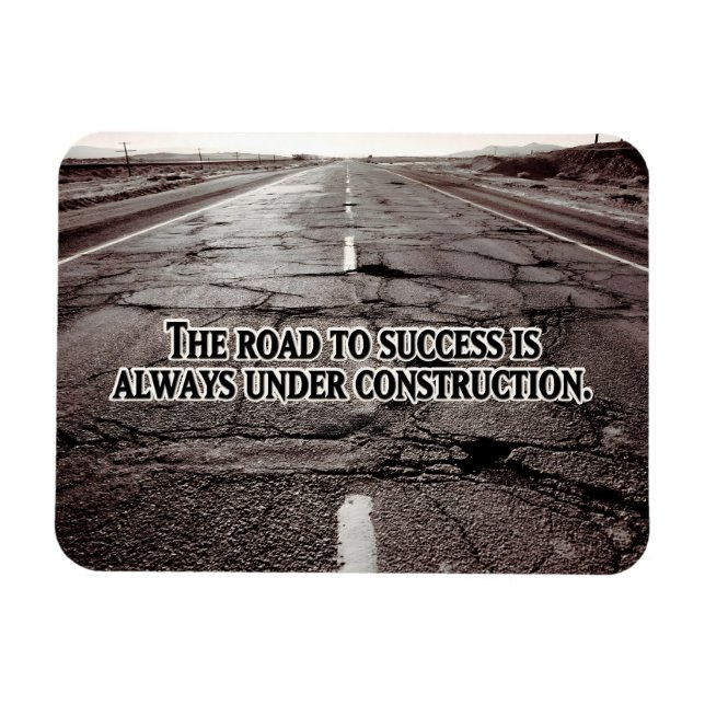 Magnet Flexible "Le chemin du succès" Citation inspirante Flexible (Horizontal)