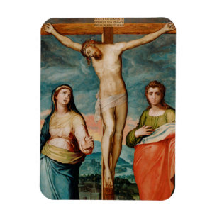 Magnet Flexible Le Christ sur la croix avec des saints
