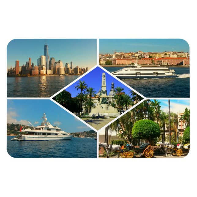 Magnet Flexible Le Collage autour du monde (Horizontal)